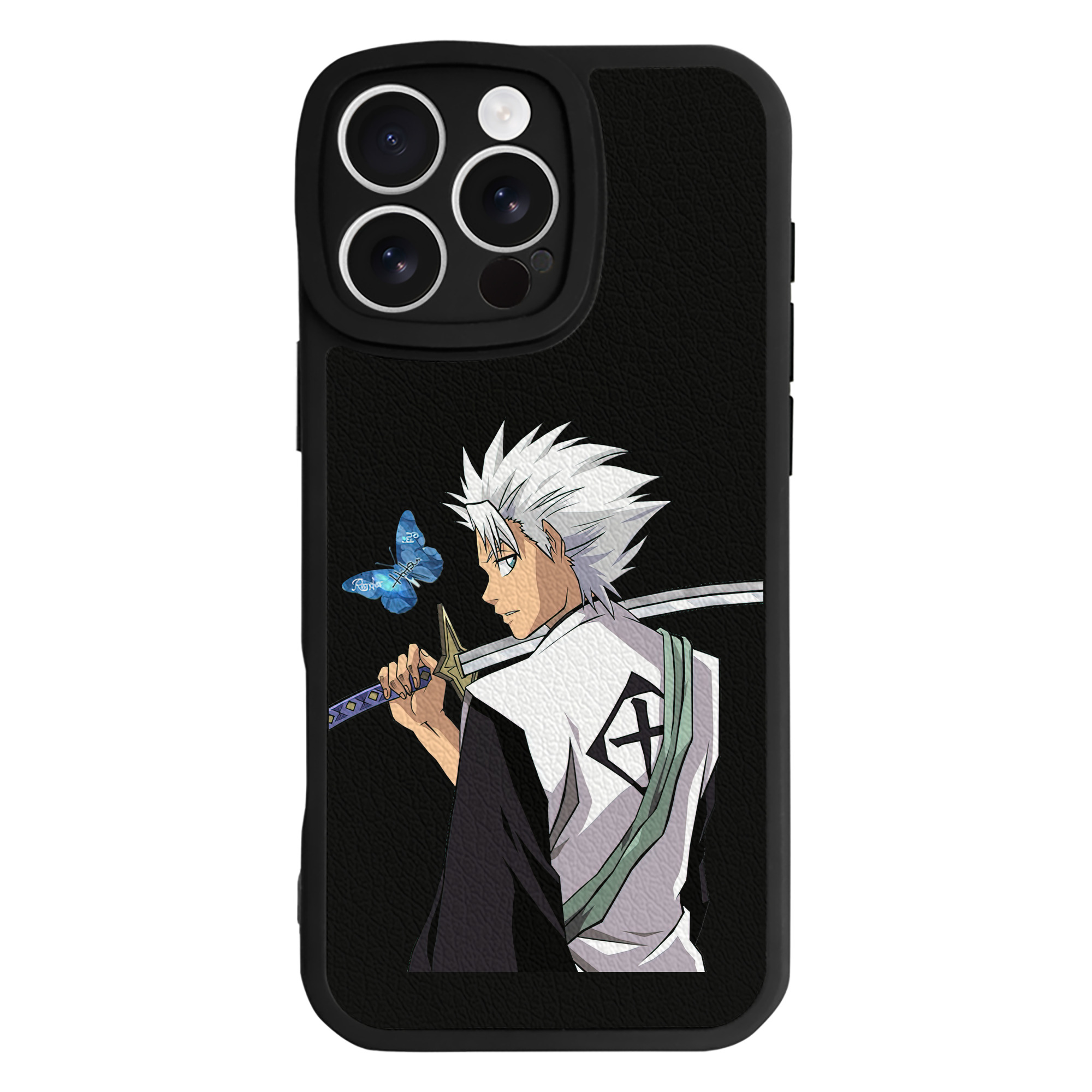 （画像用） ブリーチ 日番谷冬獅郎（ひつがや とうしろう） BLEACH Hitsugaya Toushirou 【iPhone 16シリーズ対応】シリコンスマホケース（レザー調） 材質：シリコン